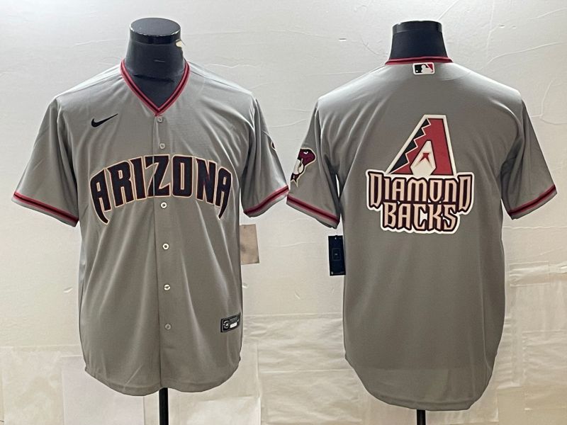 Men Arizona Diamondback Blank Grey Game 2025 Nike MLB Jersey style 1